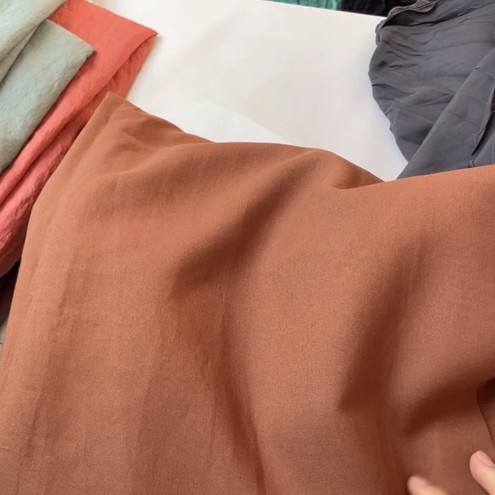 天丝（莱赛尔纤维）焦糖棕天丝亚麻1.5