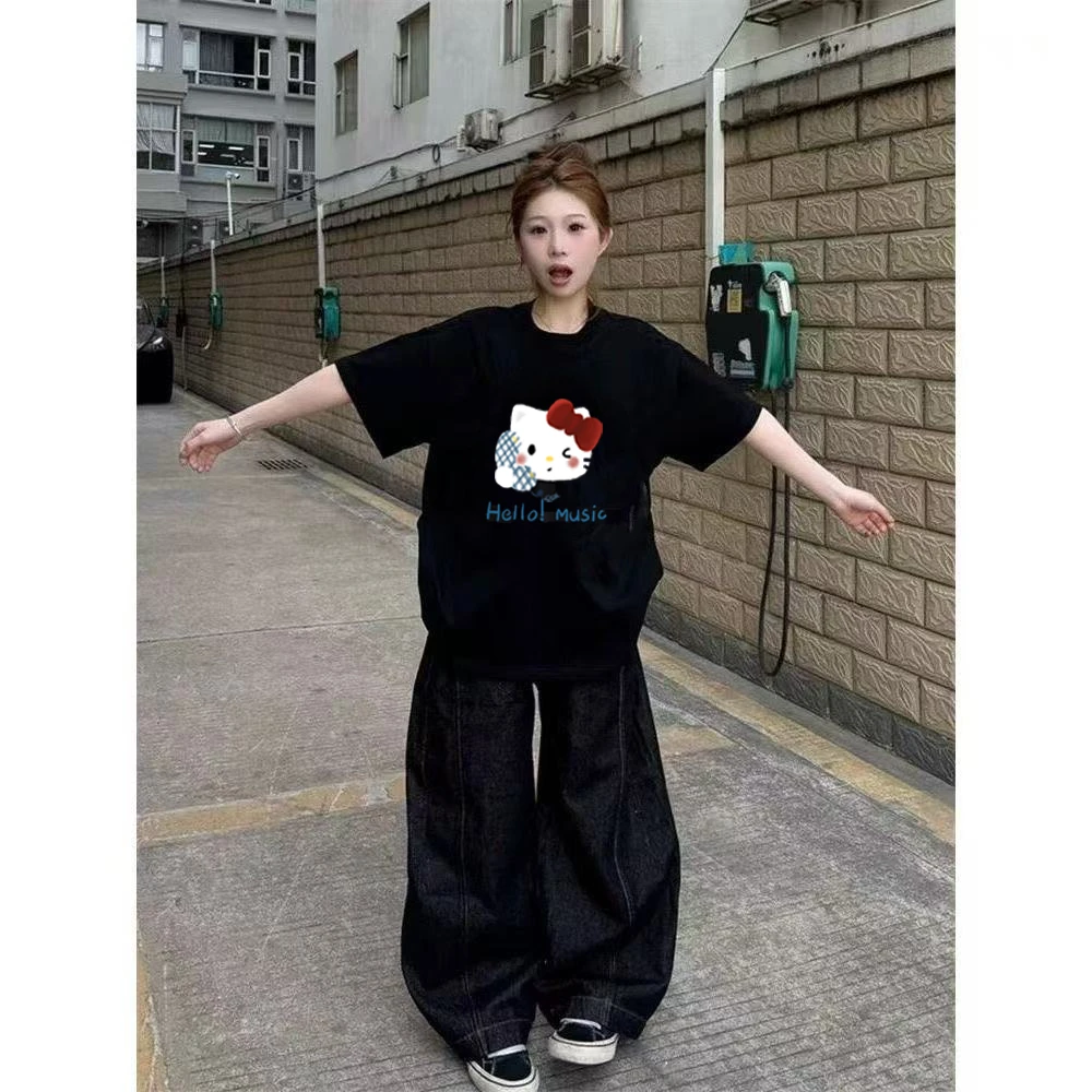 NASA联名T恤男女同款短袖夏季潮牌印花针织宽松休闲网红美式简约