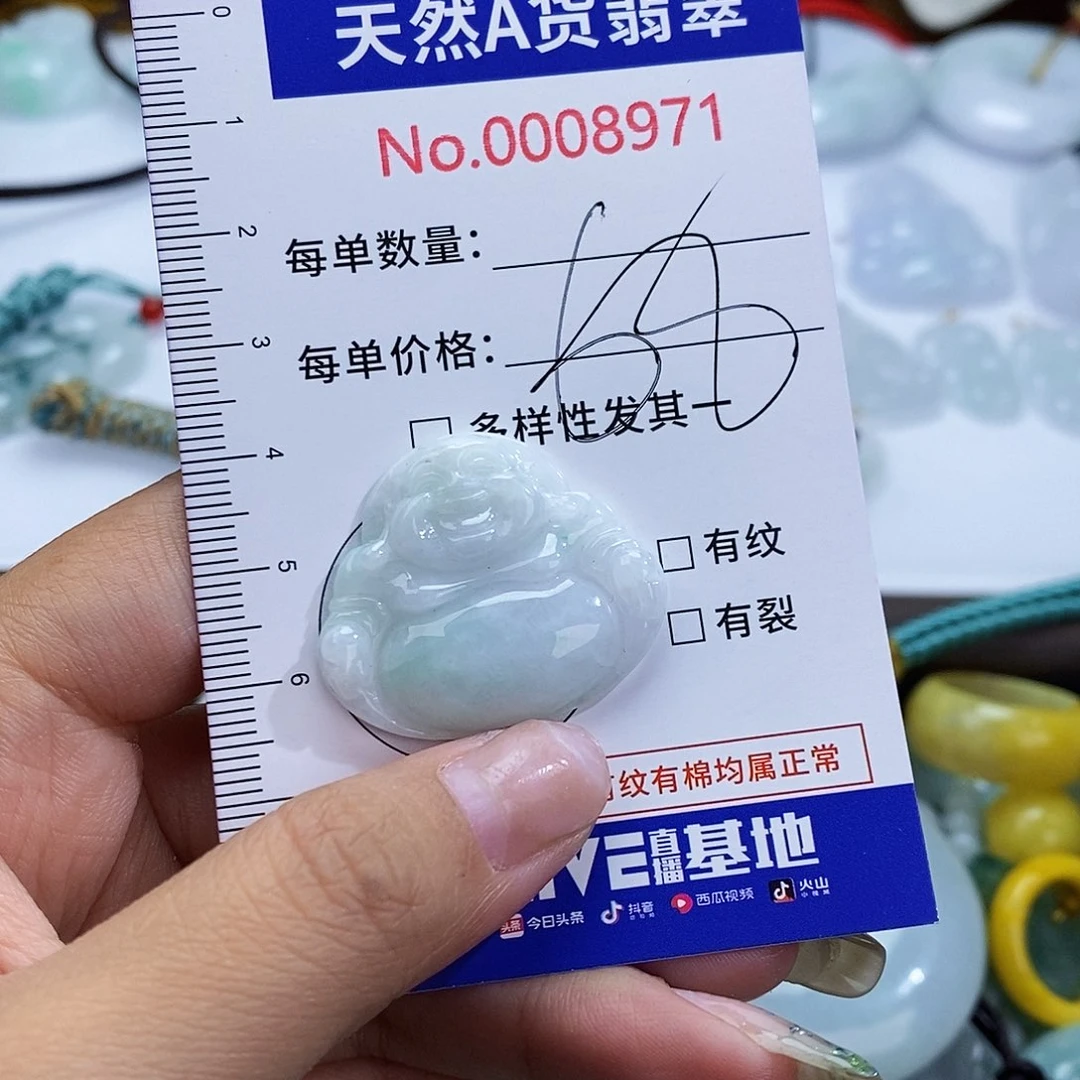 翡翠未镶嵌颈饰8971