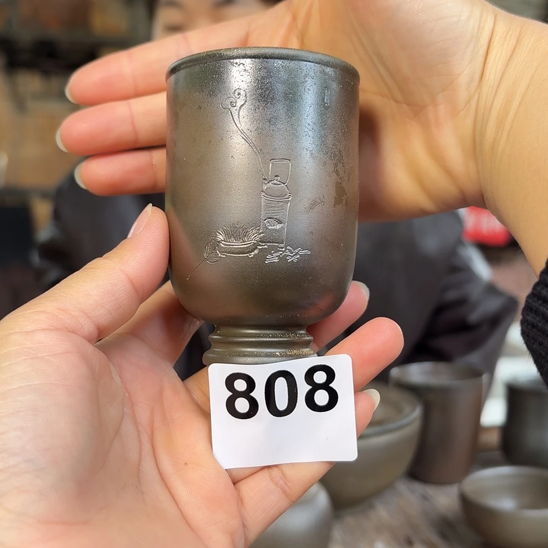 坭兴陶柴烧全手工原矿泥料杯