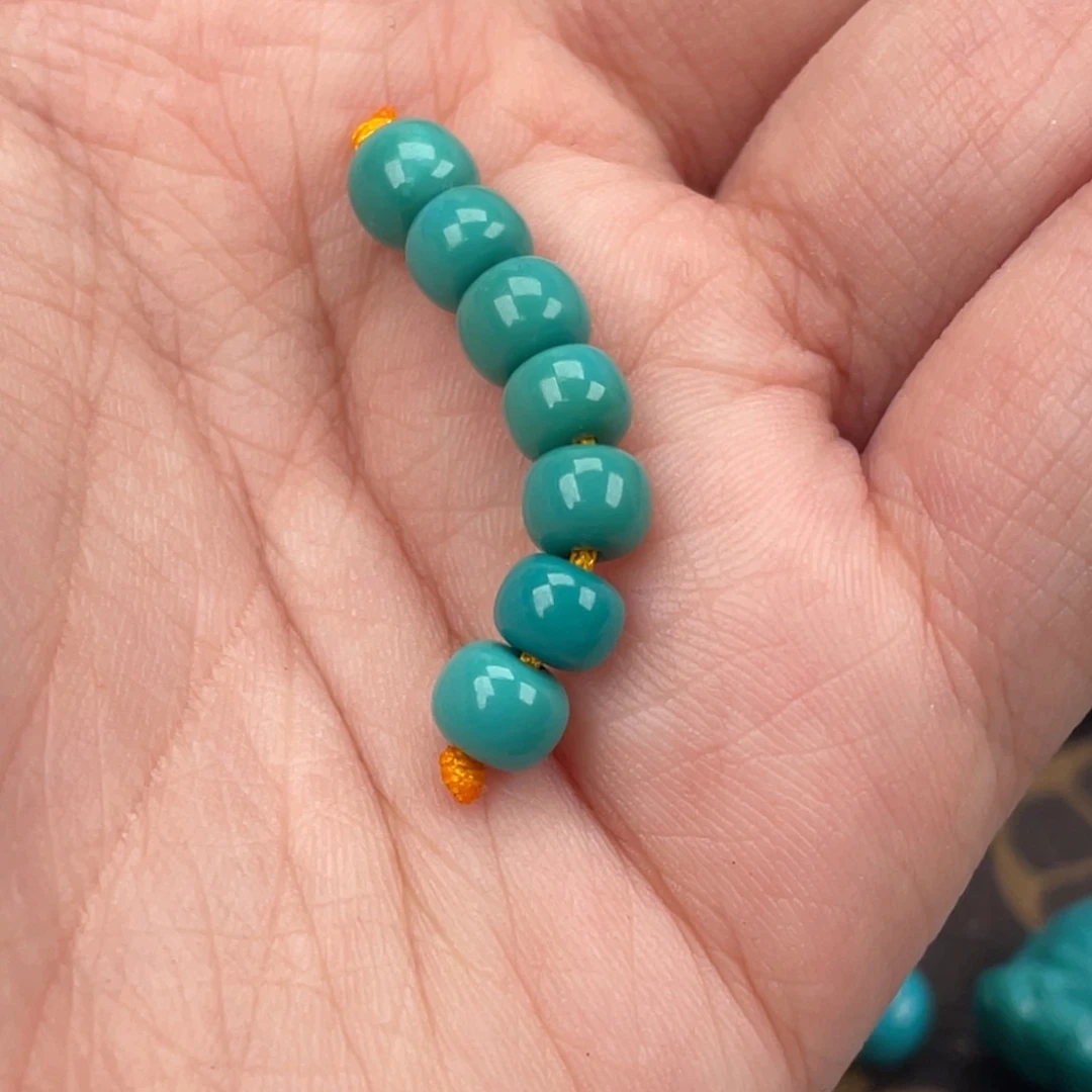 绿松石合金挂件老形串珠