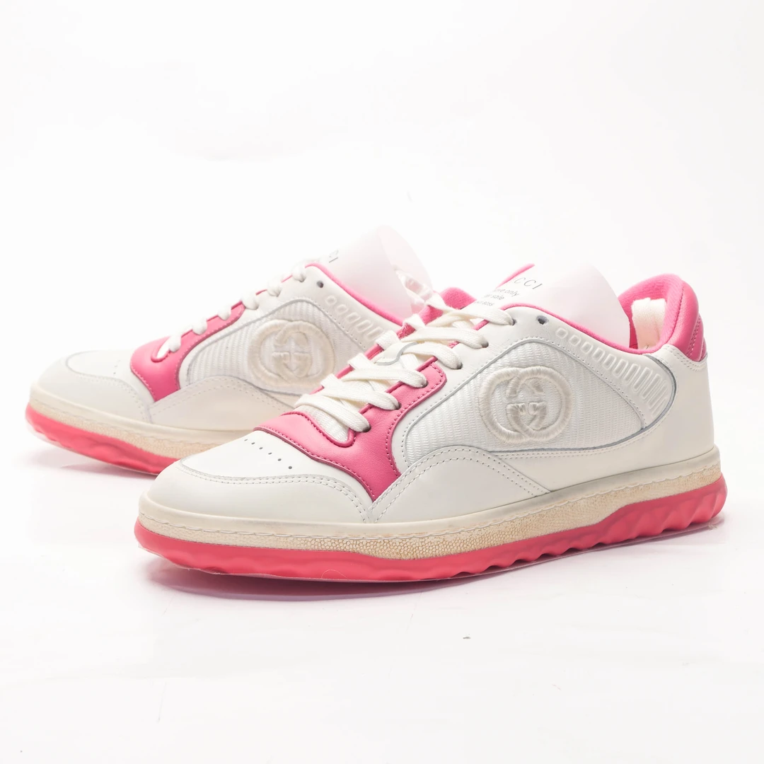 未使用 GUCCI/古驰  /37白粉运动板鞋（划标）