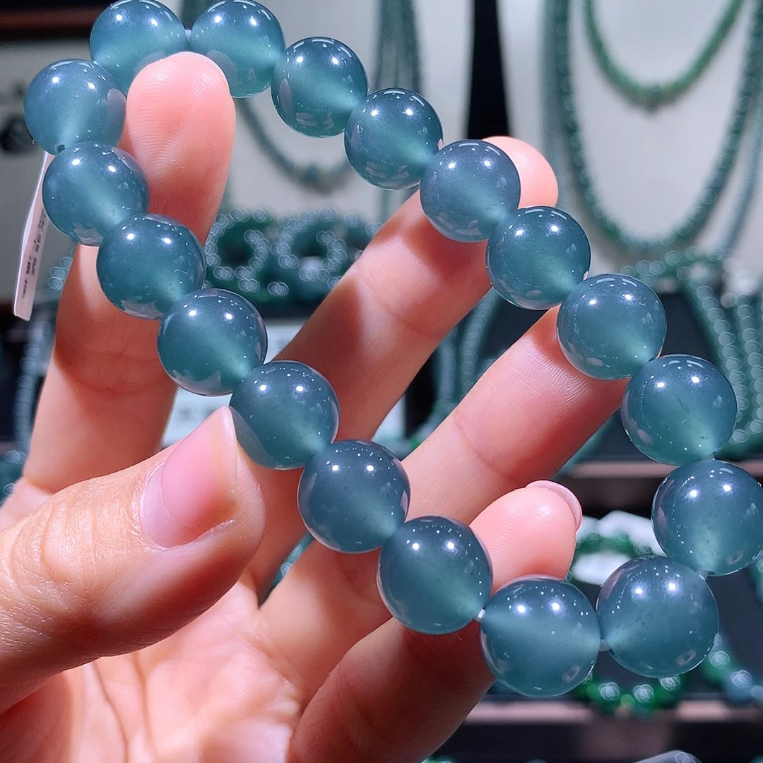 未镶嵌手链翡翠天然a货翡翠手串12mm