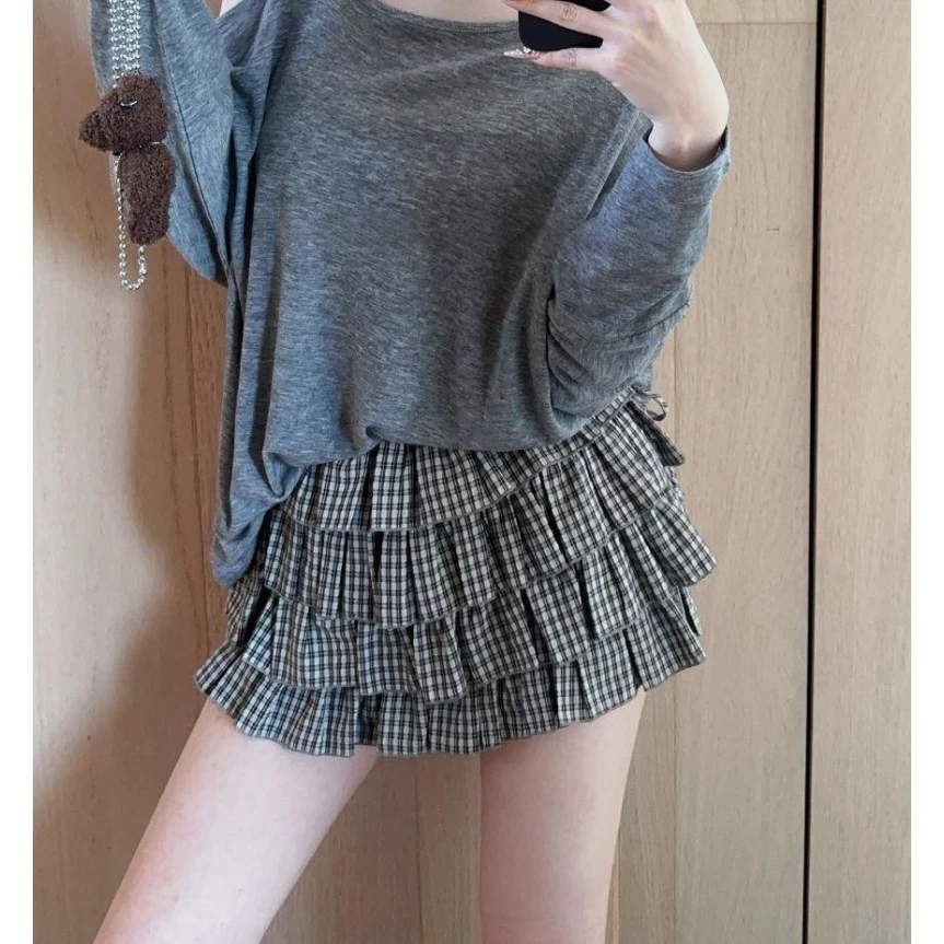 【小露香肩】新款秋季韩版露肩长袖上衣+新款蓝色超模牛仔裤BB50179