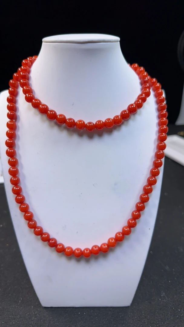 柿子红8mm项链发一条j16