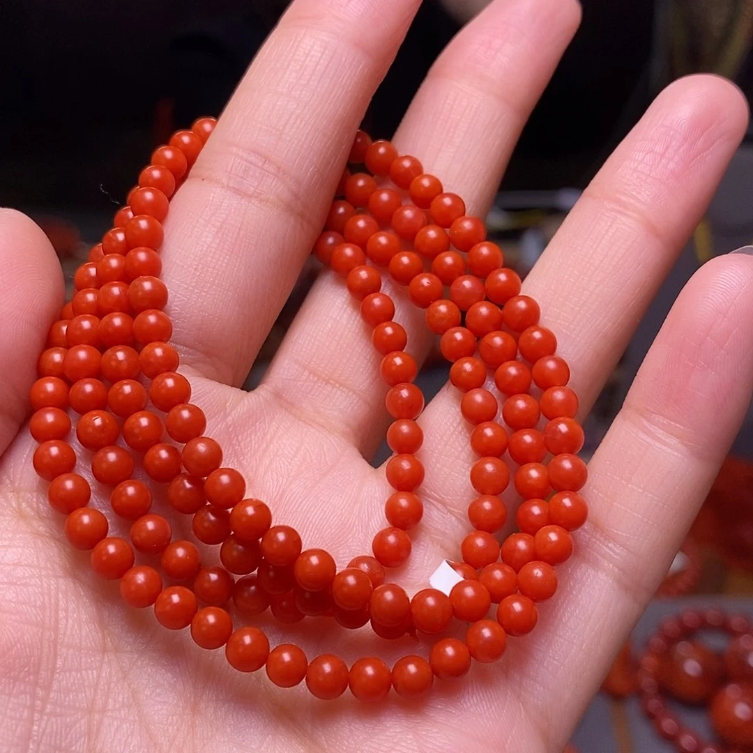 南红玛瑙多圈4.5m m未镶嵌