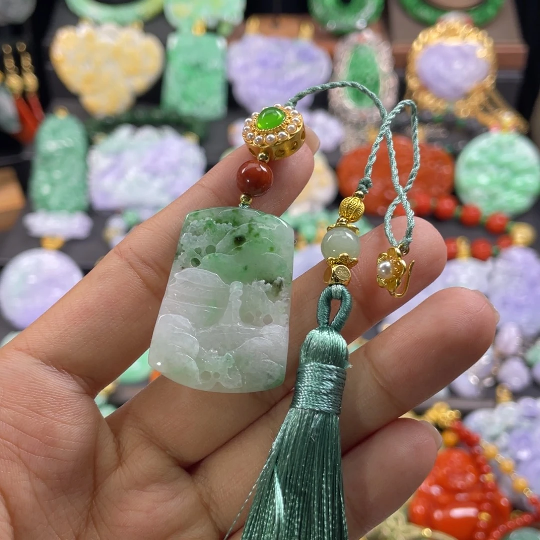 翡翠未镶嵌挂件代编织