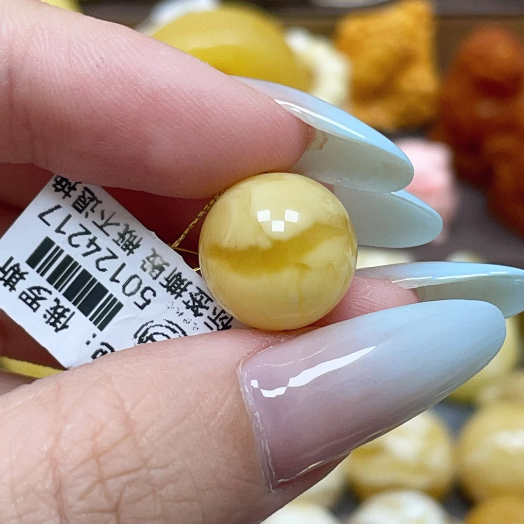 14.3mm 「蜜之缘珠宝」天然原矿琥珀蜜蜡圆珠