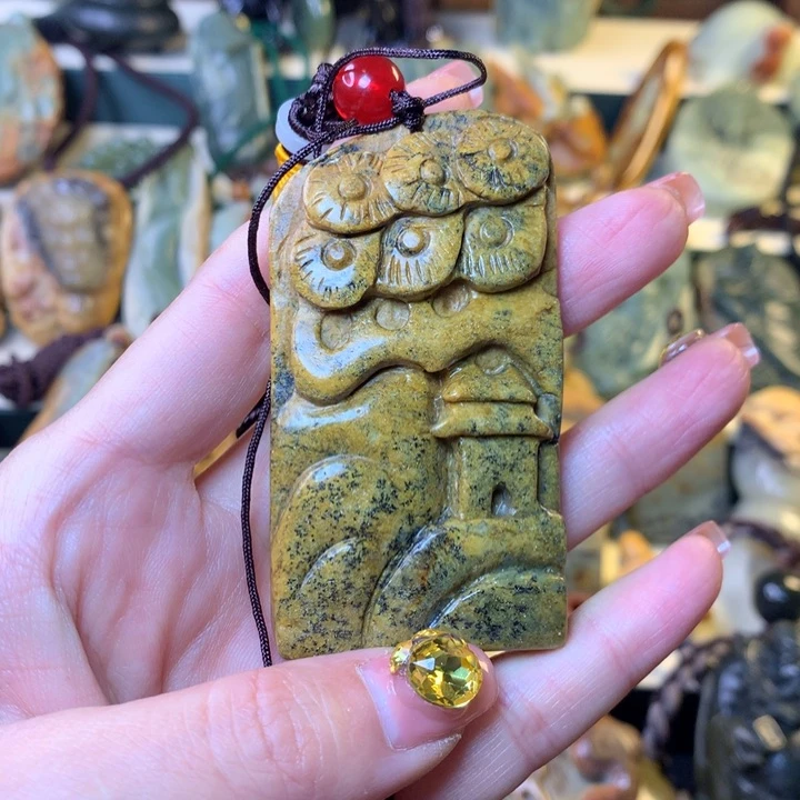 岫岩河磨玉（透闪石质玉）手链未镶嵌