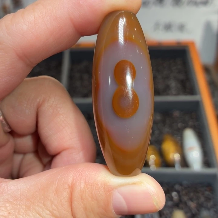 星***痕玛瑙/玉髓散珠_HEIMORI 天然天珠