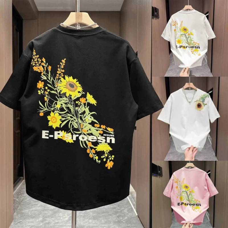 男童纯棉短袖t恤纯棉夏季2025新款休闲时尚韩版半袖男孩痞帅上衣