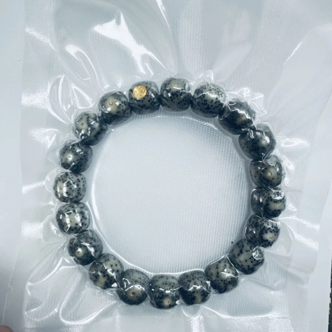 226 金标石玉料糯冰星月菩提手串 12×11mm