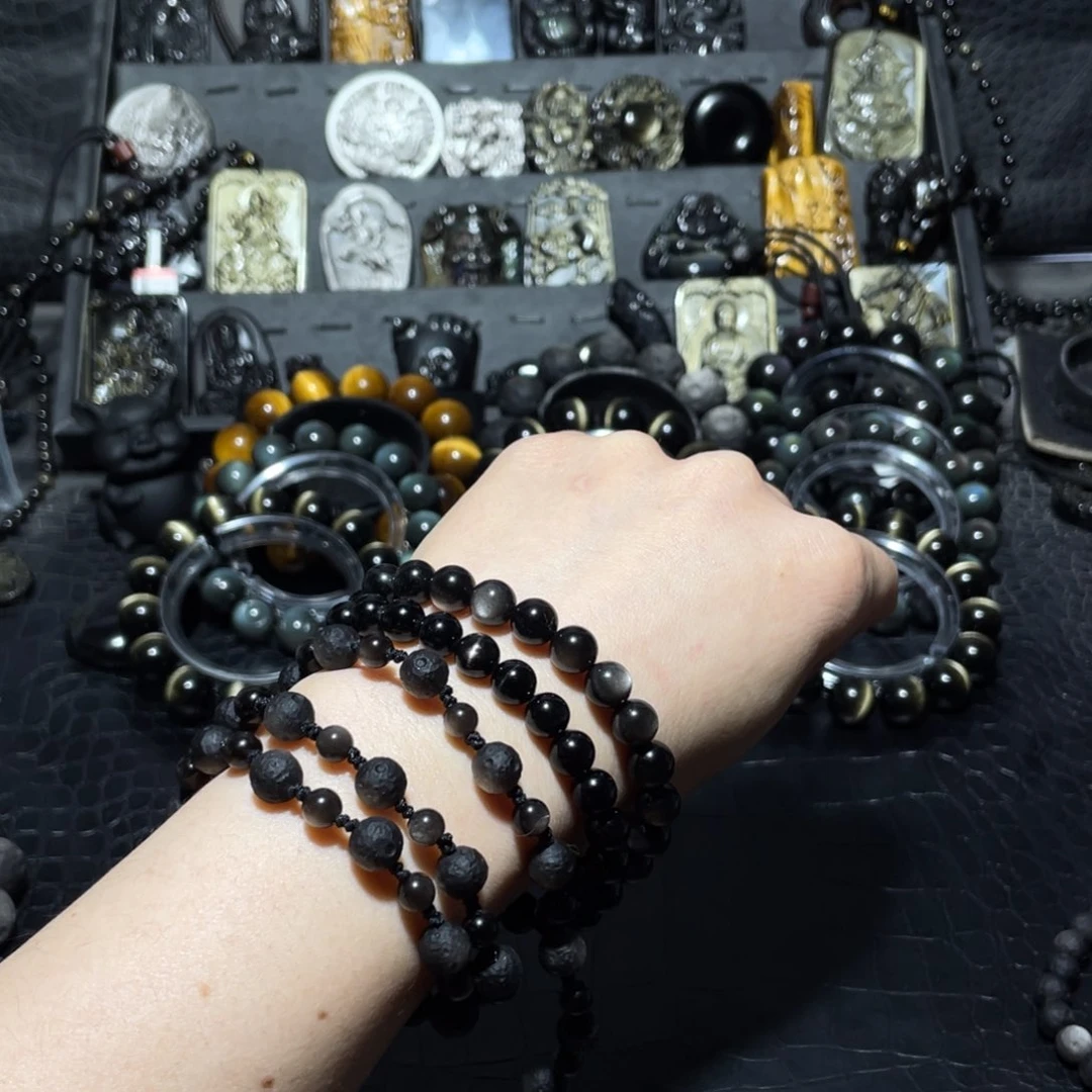 黑曜岩珠宝奇石未镶嵌D****U