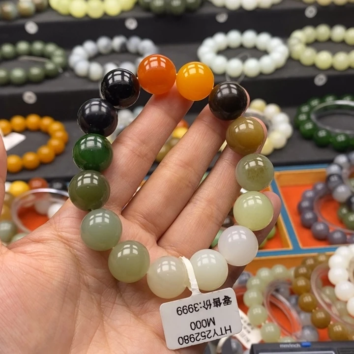 和田玉未镶嵌手链L卡14