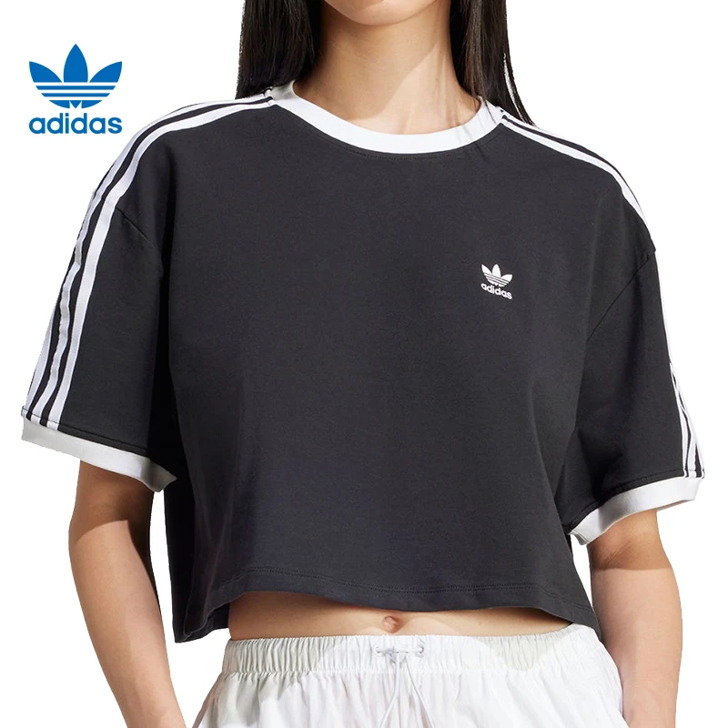 Adidas阿迪达斯三叶草夏季女子运动休闲短袖T恤JC8149