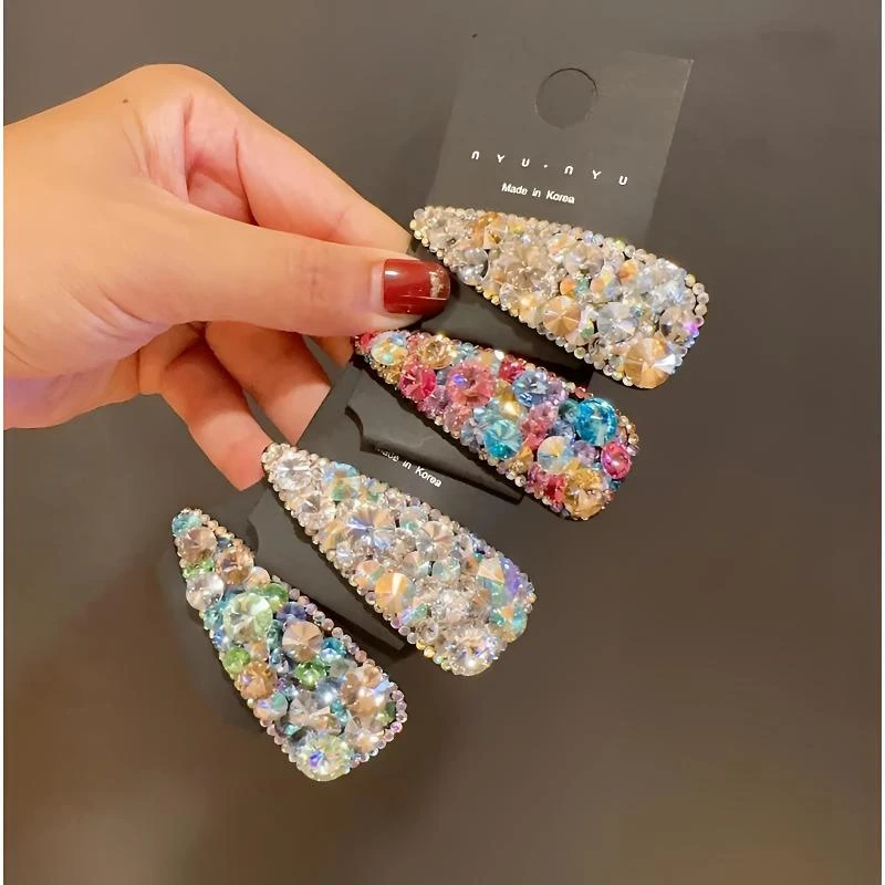 韩国施家水晶bb夹高档发夹洋气侧边夹网红爆款刘海夹新款发卡发饰