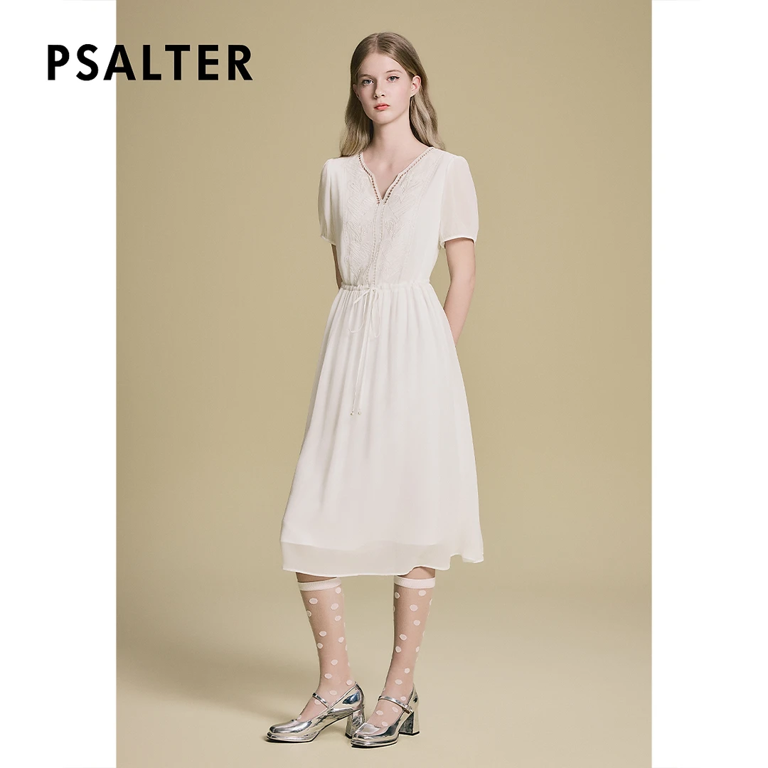 【一秒入夏】诗篇专选爱心刺绣真丝宽松小白裙连衣裙2025夏季新款