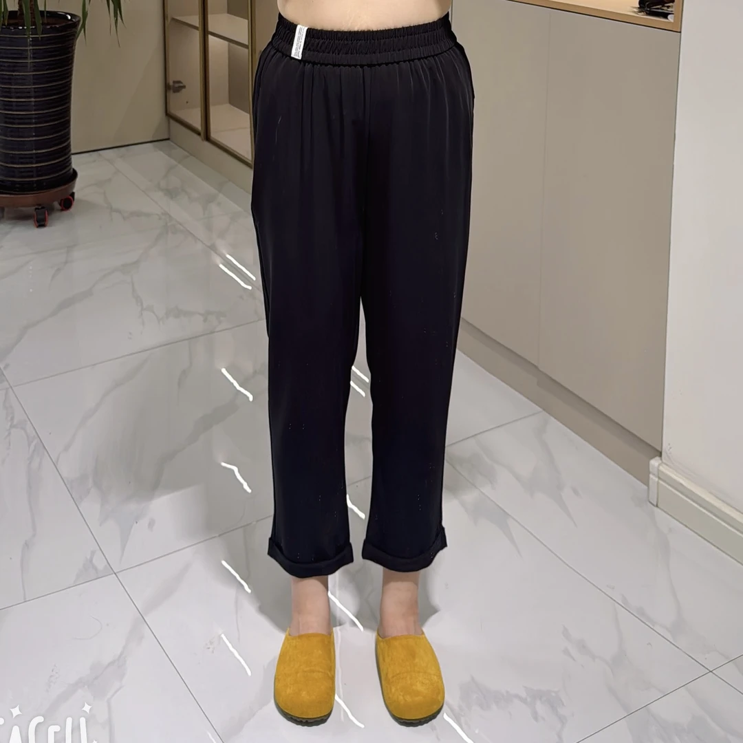 【聪姐推荐】8576休闲百搭松紧腰显瘦萝卜裤（裤长88）