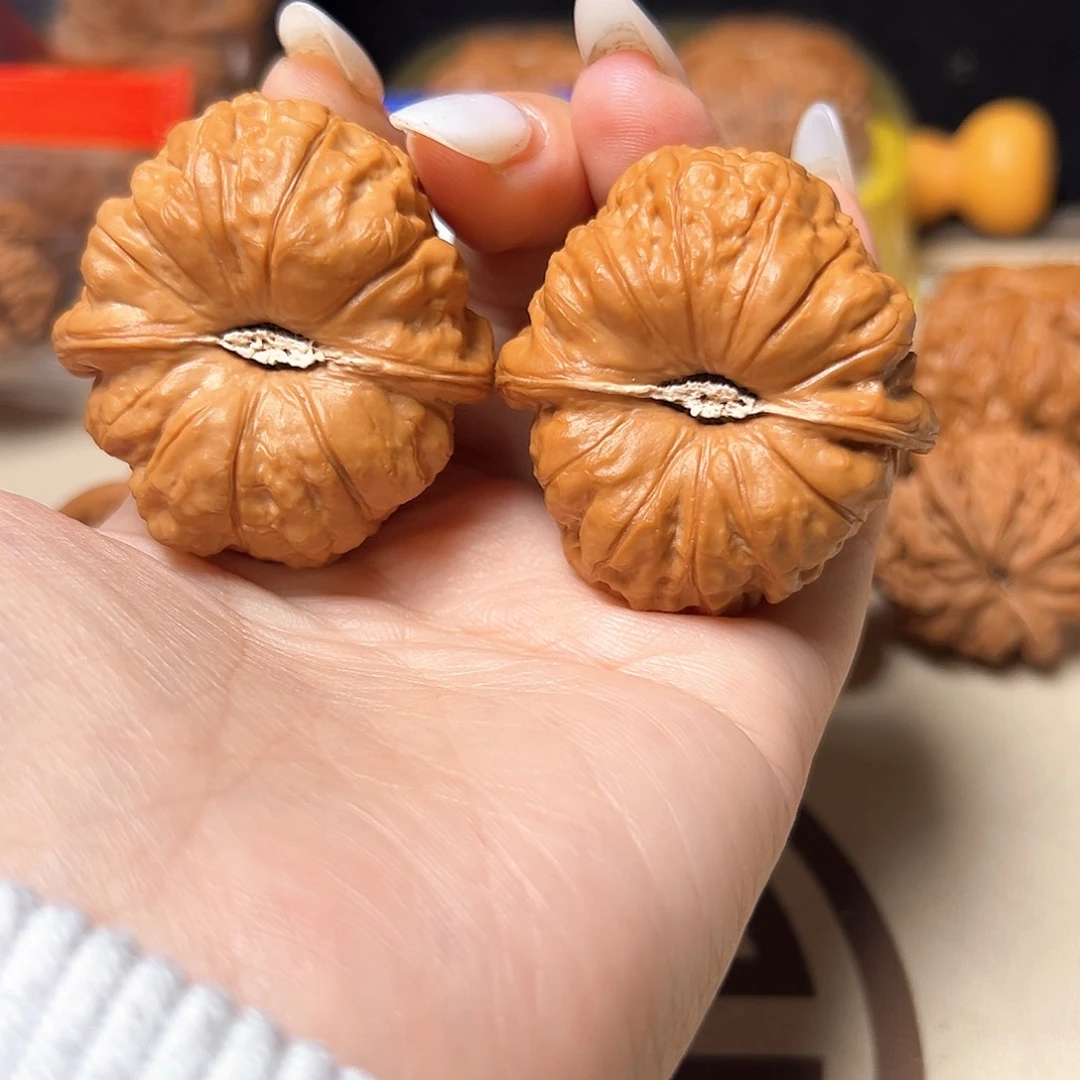 文玩核桃把件42南瓜凹底微微色差