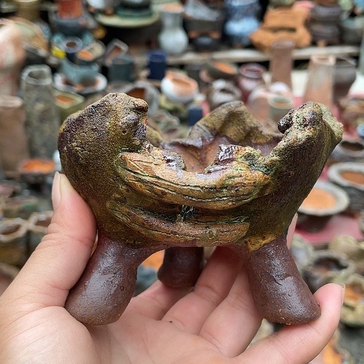 手工粗陶高温花盆11