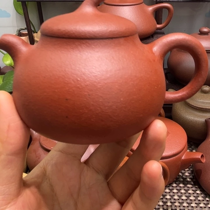 F***脱茶壶紫砂大红泥170cc茄瓜