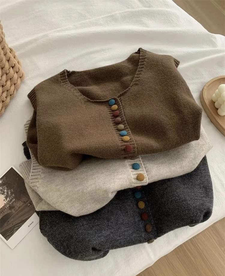 编码（451-500）女常规短款圆领V领冬季春季马夹显瘦马甲纯色少女风