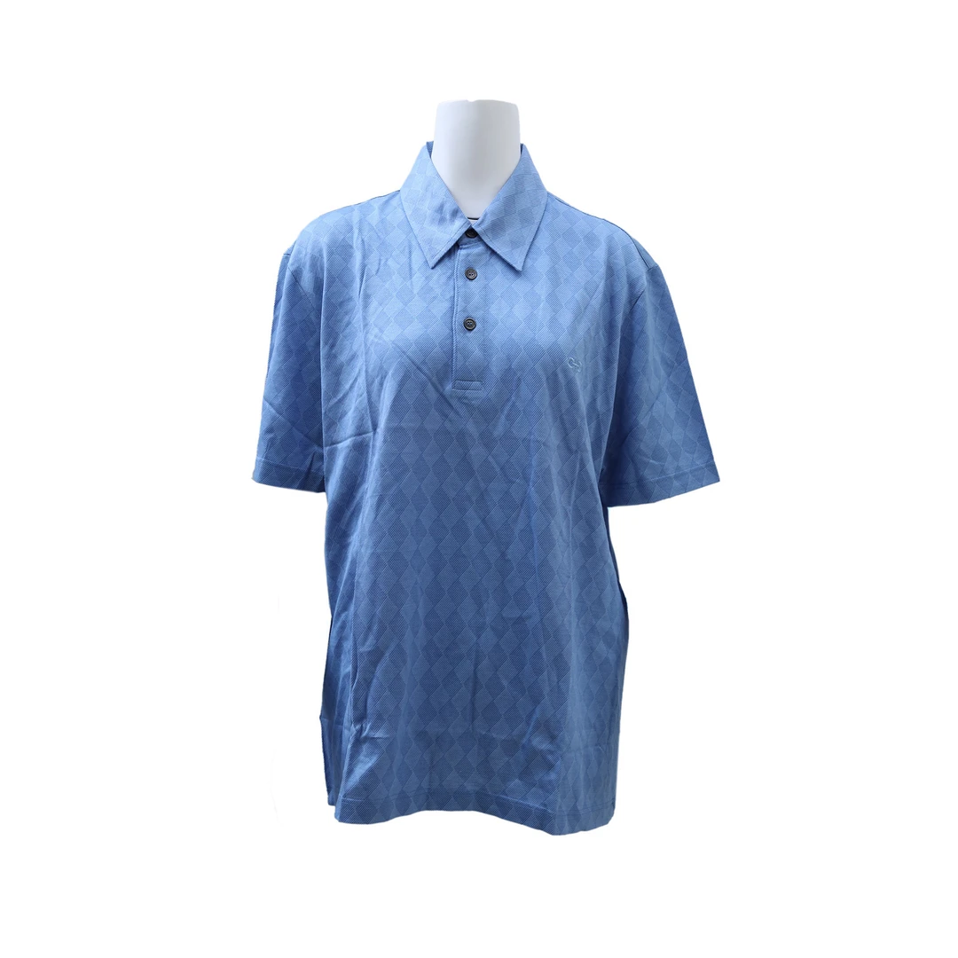 99新 FERRAGAMO/菲拉格慕 活动 男士短袖POLO衫 蓝色 LP223293418