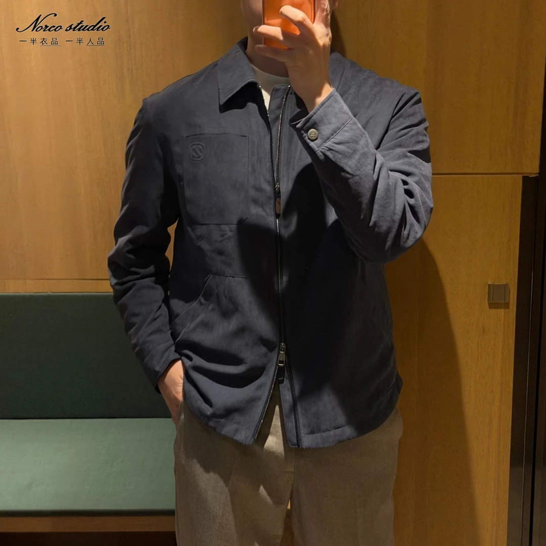 【诺可高定】冬季Z家城市精英通勤轻商务翻领薄款羽绒服 25406