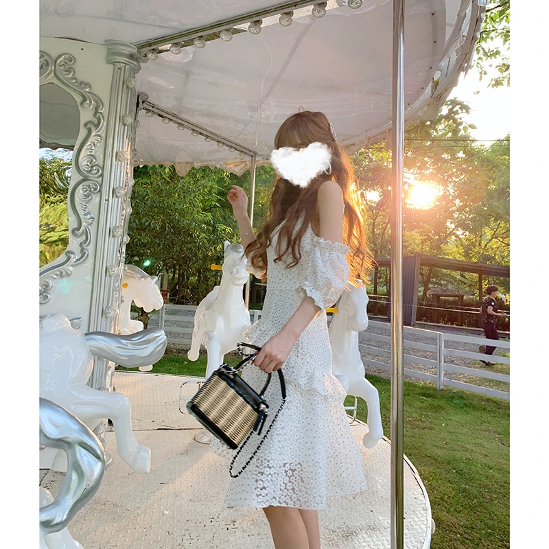 显瘦碎花连衣裙女夏蕾丝吊带裙 YL202026