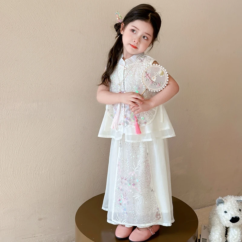 汉服女童2025新款超仙新中式国风套装女宝宝夏季超好看古装穿搭夏