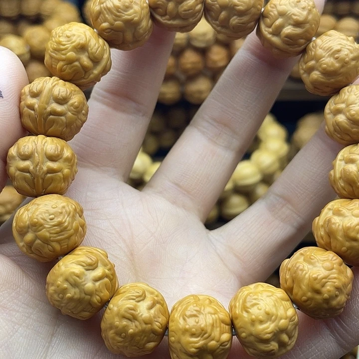 吊坠猴头核桃金蟾手串