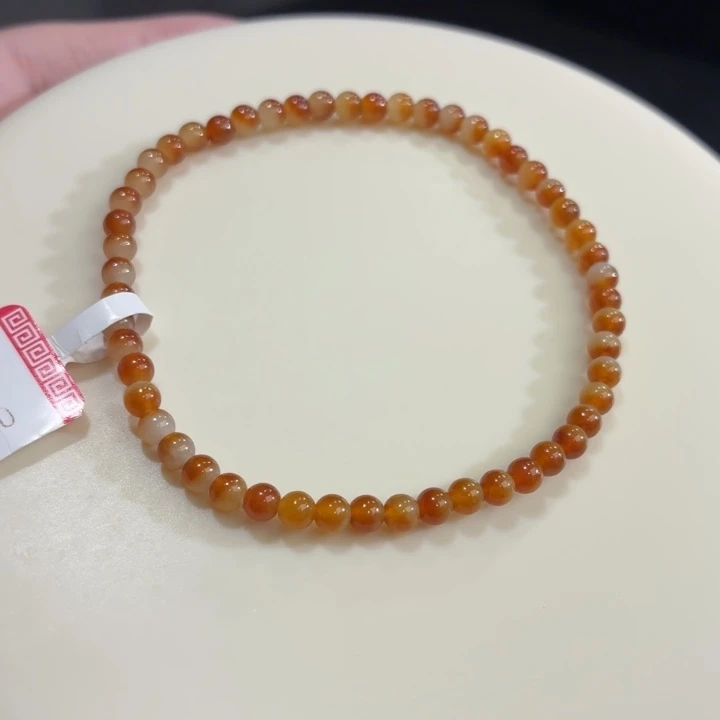 翡翠未镶嵌手链聚宝盆小米珠卡3.5