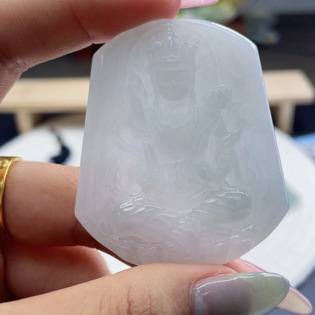 翡翠未镶嵌颈饰天然翡翠虚空藏
