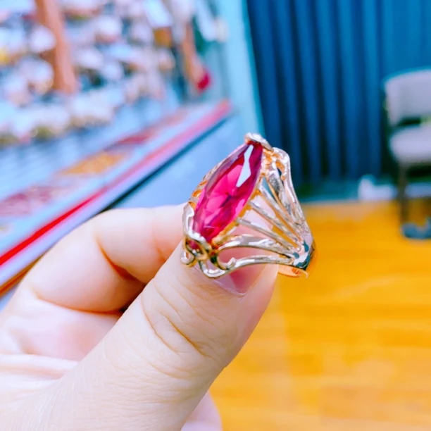 合金玻璃戒指 sewit pason uzuk玫瑰金色戒指