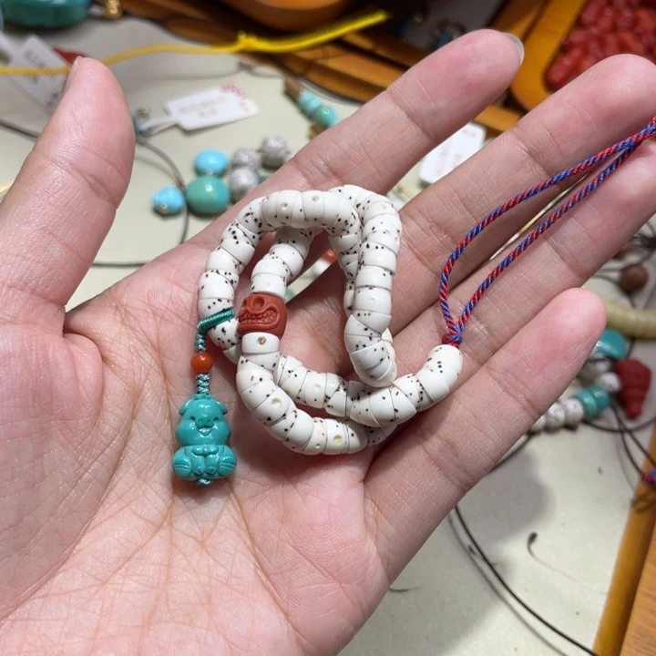 星月菩提手串星月菩提搭配绿松南红