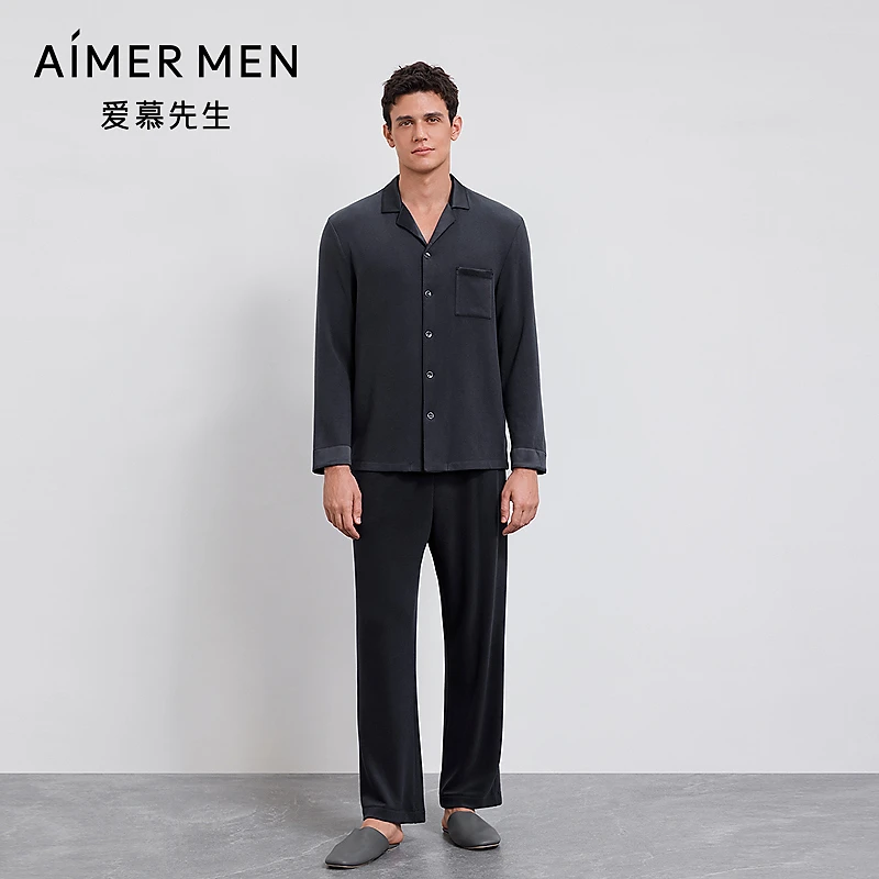 先生25AW亲肤暖丝家居长裤NS42M531