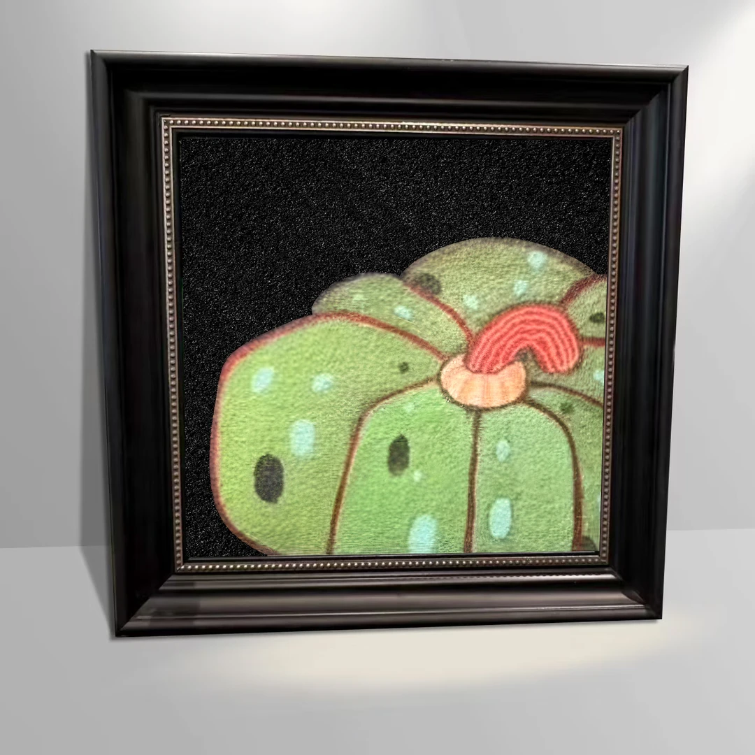 砂岩装饰画南瓜餐厅卧室挂画背景墙美式复古画欧框小众风格F02