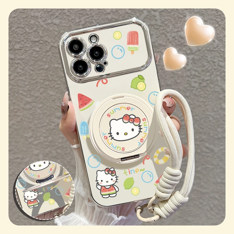 【苹果/华为/oppo/vivo/小米】适用夏日猫咪大视窗手机壳防摔套女款