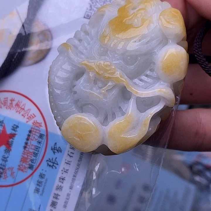 黎***明翡翠未镶嵌颈饰383