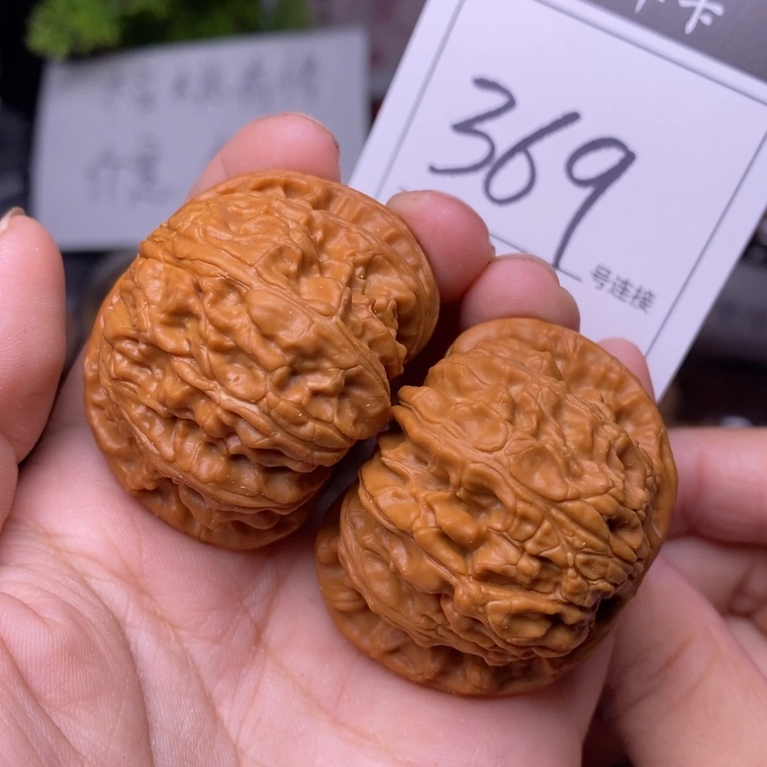 把件文玩核桃369闷尖白狮子头4.4