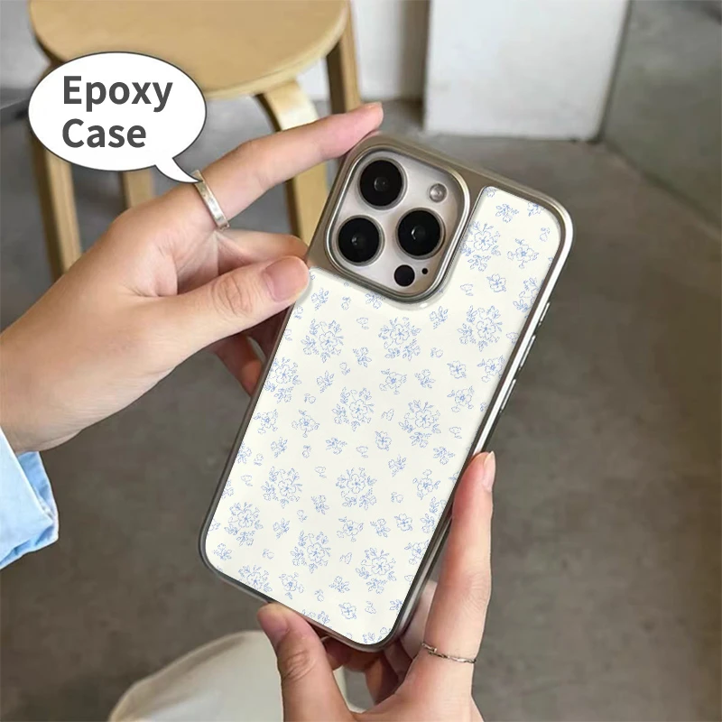 韩系风复古碎花时尚适用苹果17手机壳iphone16promax女生新款1543