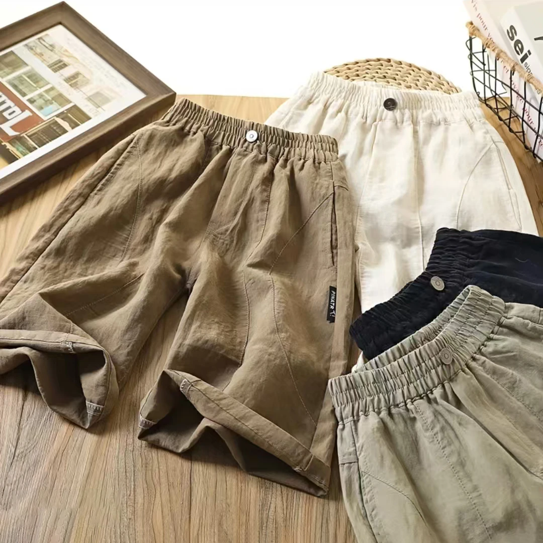 夏季冰丝短裤2025新款中大童薄款五分裤子9302