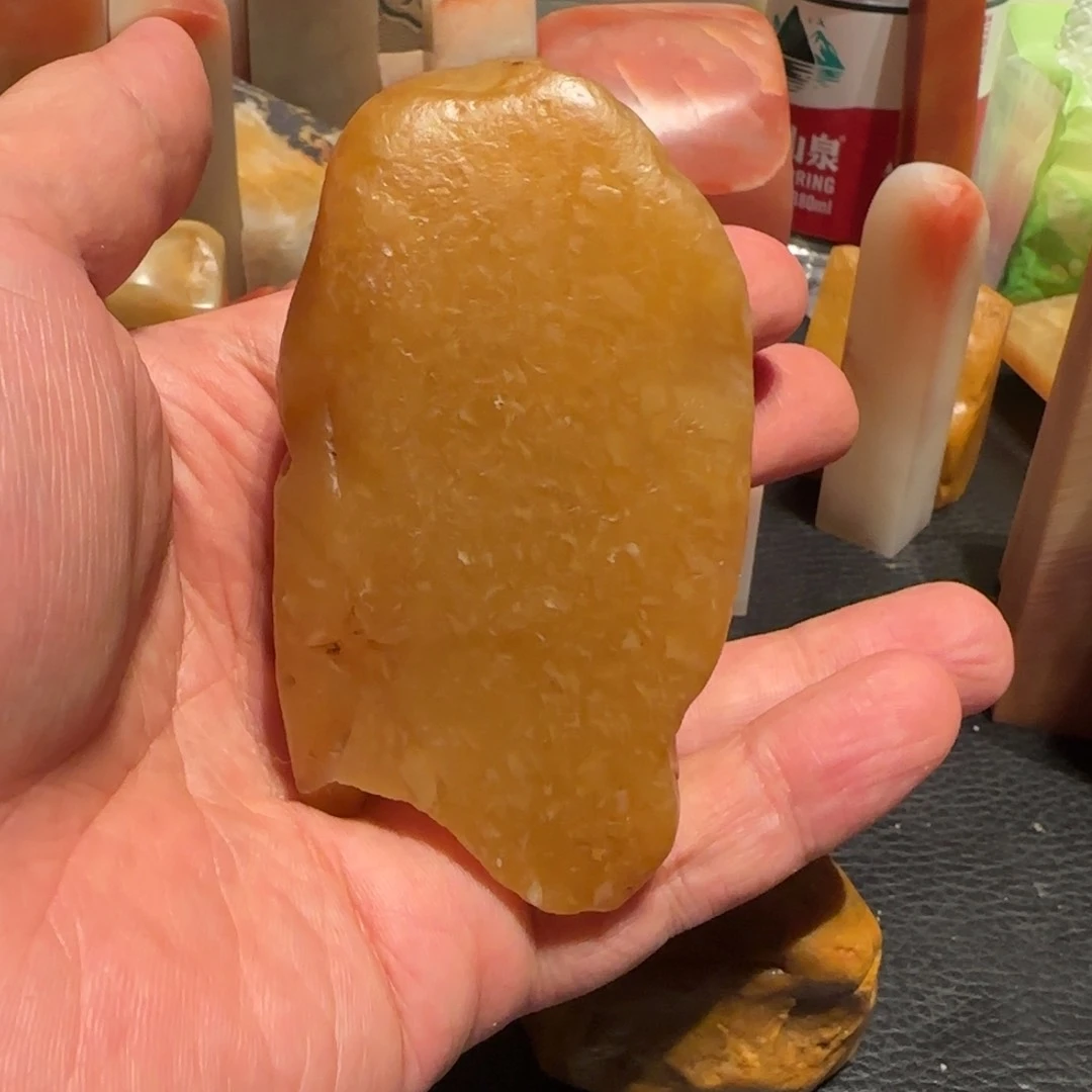 老挝石田黄原石，