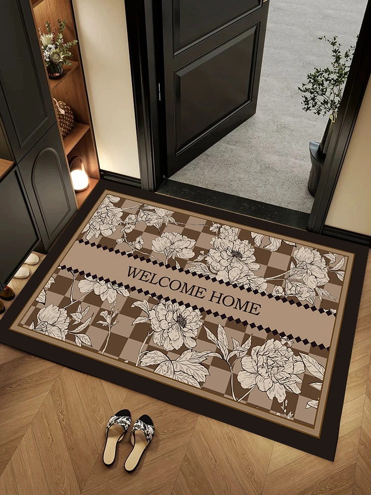 【错落花开】硅藻泥吸水防滑脚垫浴室卫生间入户门垫吸水防滑