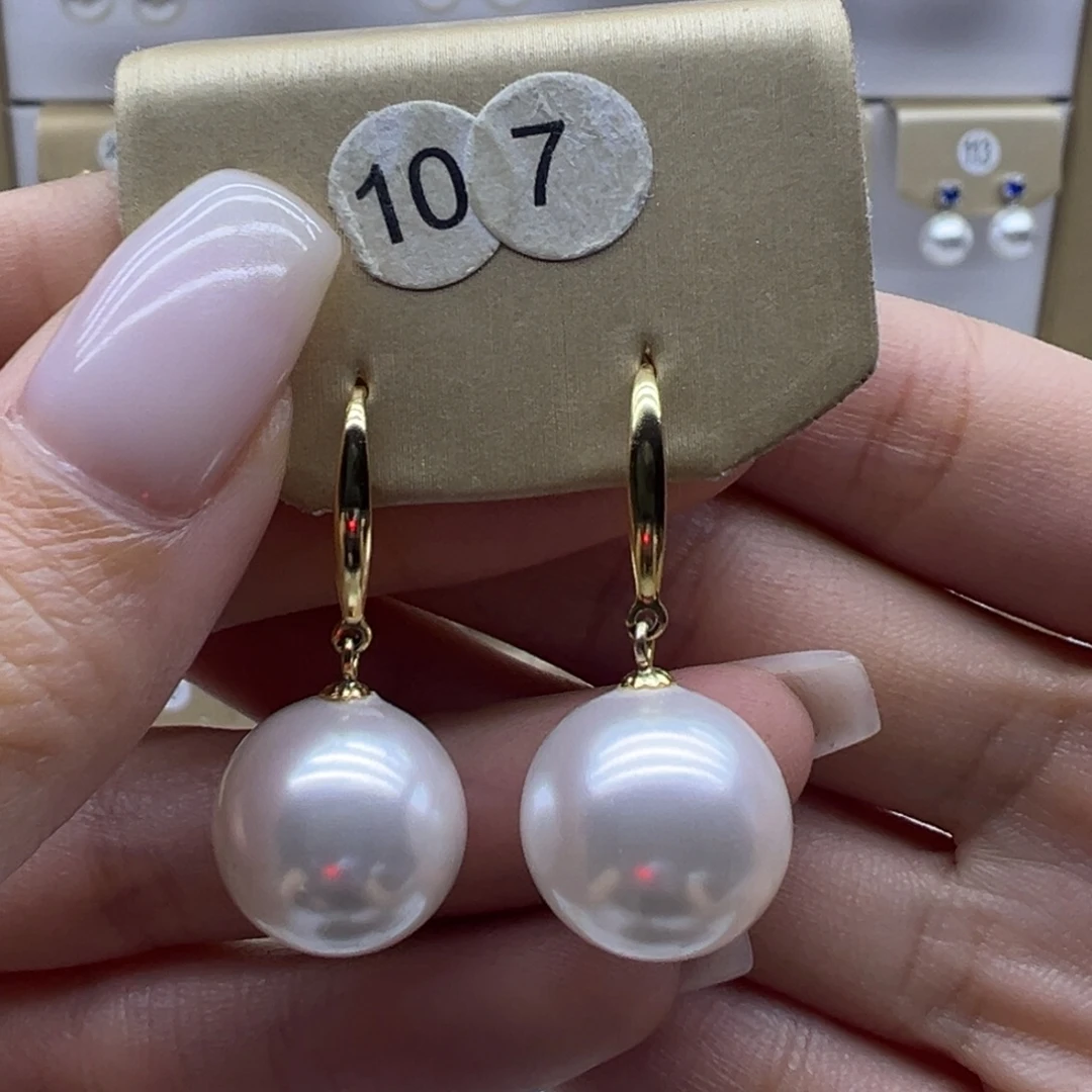 银S925镶嵌耳饰淡水珍珠