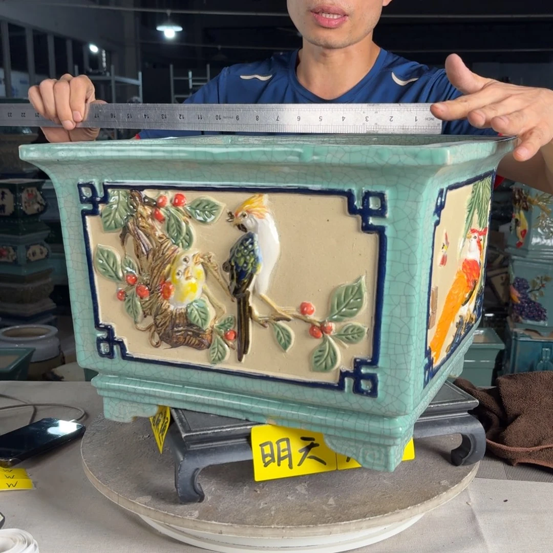 一风堂石湾花盆 内34*24缝隙