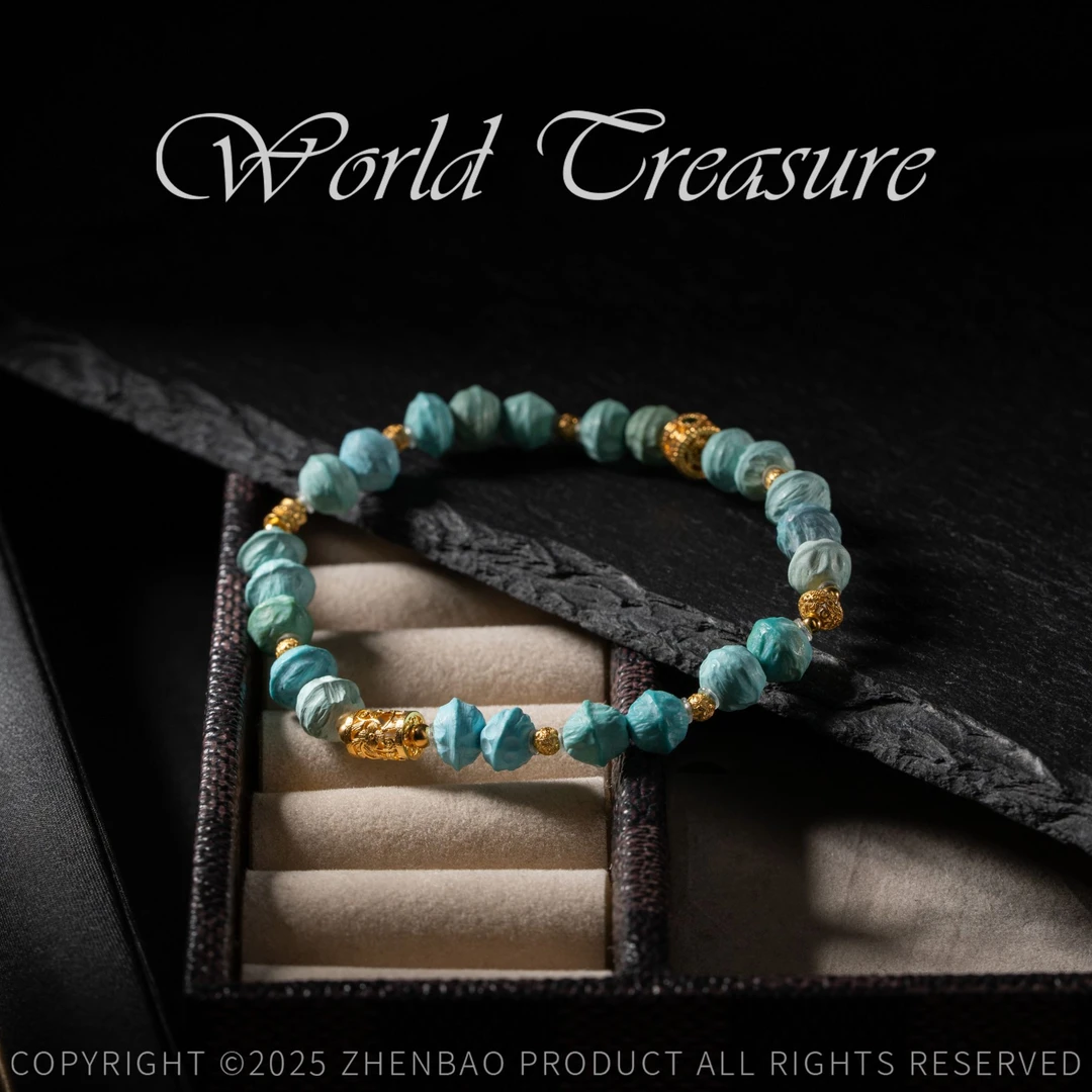 【世间臻宝】收藏级·绿松石百香籽手串/Q3219/多样性发一/7mm/4