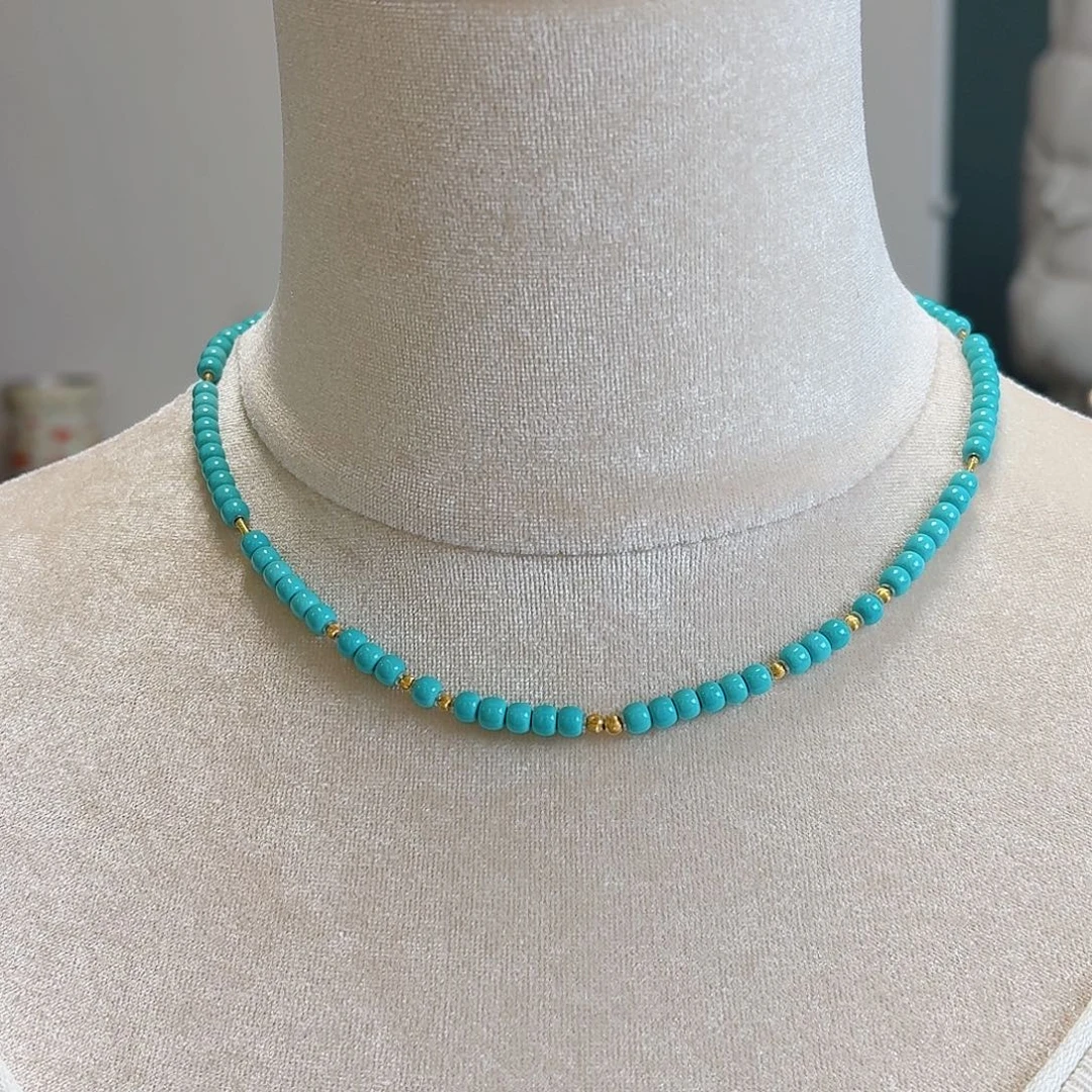 绿松石18K金镶嵌珠宝奇石