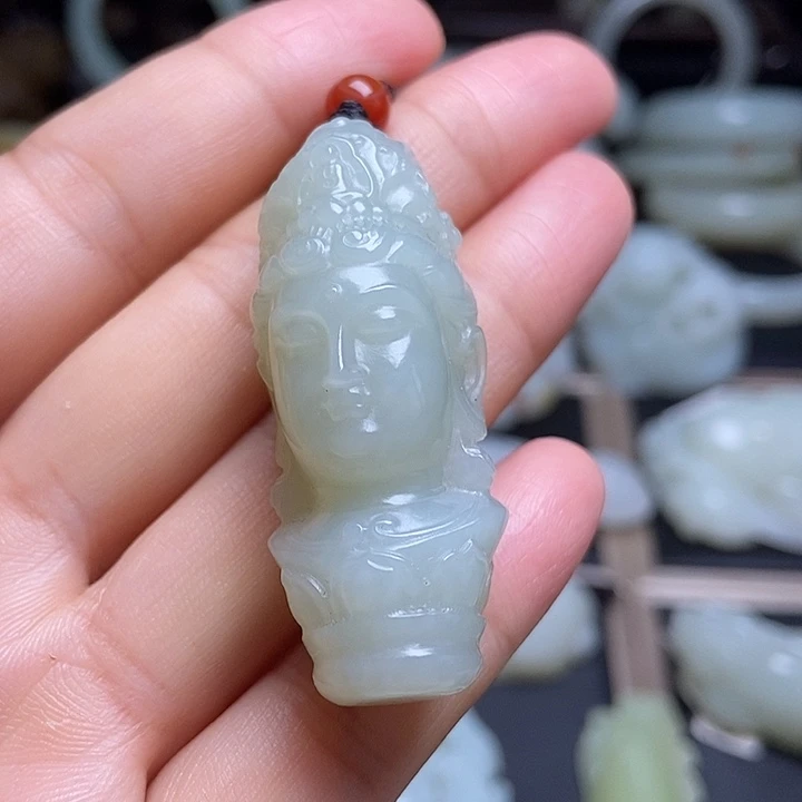 和田玉未镶嵌吊坠(不含链)