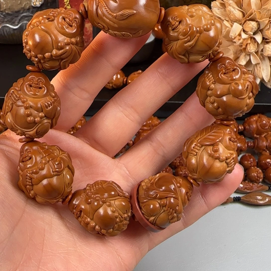 橄榄核手串/手链玉明 23八宝弥勒